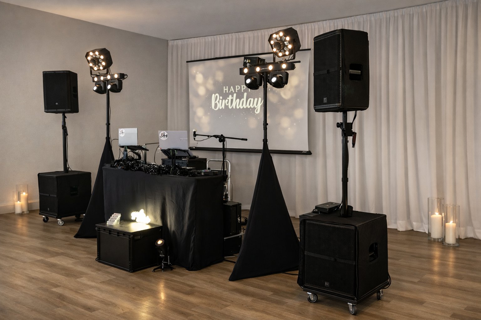 Animation DJ anniversaire Aube - FH animation avec éclairages LED et sonorisation professionnelle