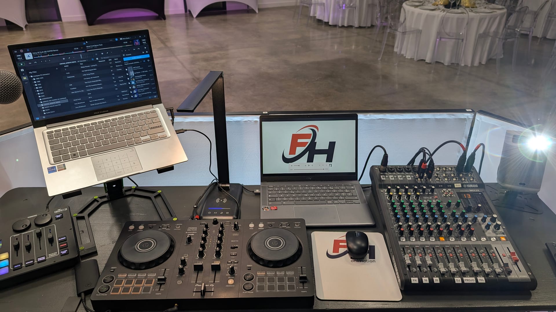 Matériel DJ professionnel FH animation - Son RCF et éclairage LED